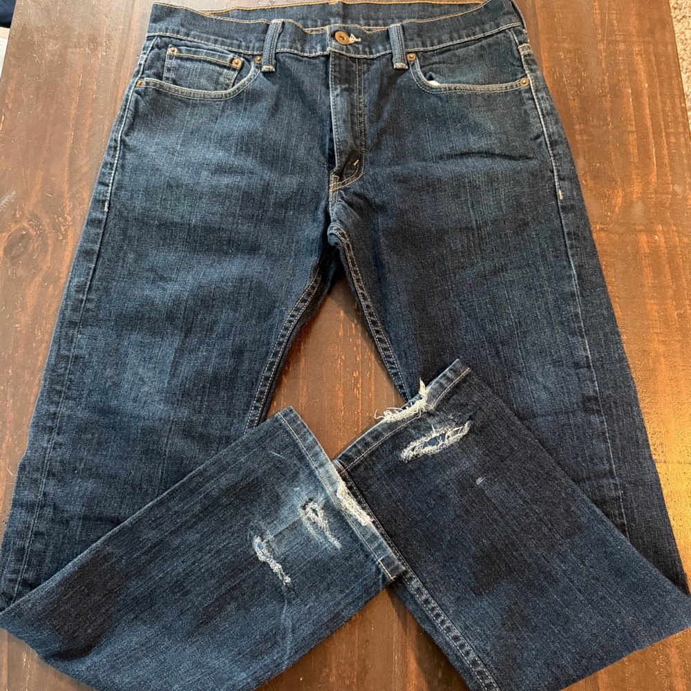 Levi Strauss 511 Slim Classic Dark Blue Straight Jeans 36x30